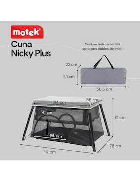 Cuna de viaje Motek Nicky Plus