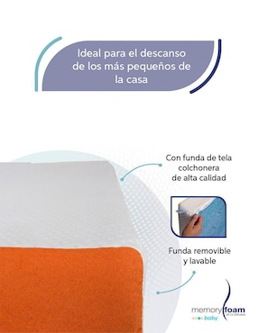 Colchón para cuna memory foam baby better confort medio