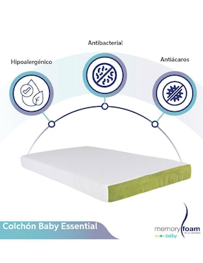 Colchón para cuna Memory Foam Baby Essential confort medio