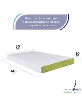Colchón para cuna Memory Foam Baby Essential confort medio