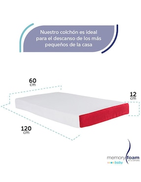 Colchón para cuna Memory Foam Baby Great confort firme