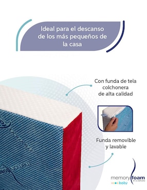 Colchón para cuna Memory Foam Baby Great confort firme