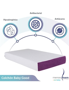 Colchón para cuna Memory Foam Baby Baby Good confort medio