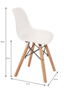 Set de silla infantil 2 piezas Eames Duduk de plástico