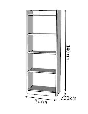 Librero Liam Wilhem Muebles de melamina
