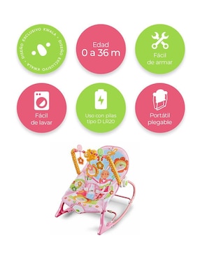 Mecedora eléctrica Baby Chair Likëpink de algodón