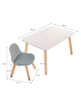 Mesa con silla