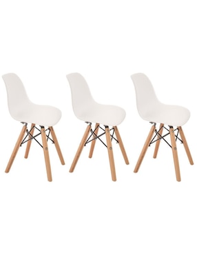 Set Silla 3 Piezas Duduk De Madera