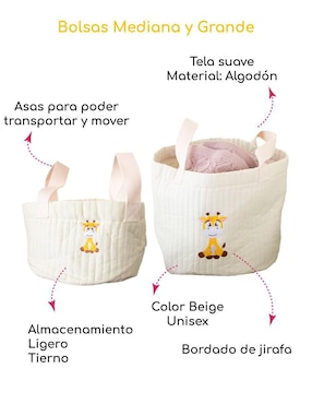 Set cesto decorativo Zana de algodón