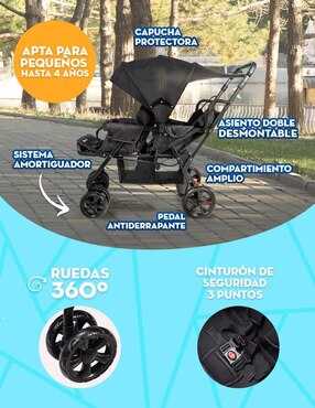 Carriola doble Mima2 plegable