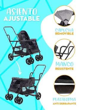 Carriola doble Mima2 plegable