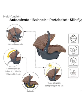 Carriola travel system Travel System Aventura D'Bebé plegable