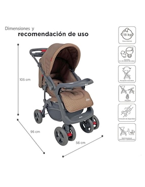 Carriola travel system Travel System Aventura D'Bebé plegable