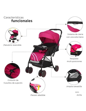 Carriola reversible D'Bebé plegable