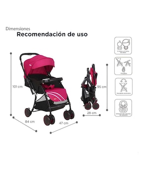 Carriola reversible D'Bebé plegable