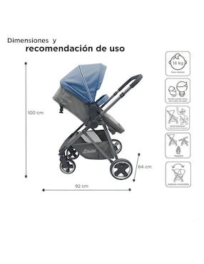 Carriola travel system Travel System Queen D'Bebé plegable
