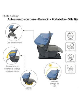 Carriola travel system Travel System Queen D'Bebé plegable