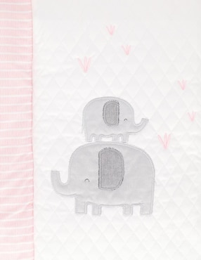 Juego de cuna Pipapo Elefantes para bebé niña 4 piezas
