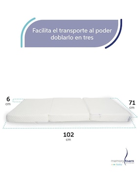 Colchón plegable Memory Foam Baby confort medio