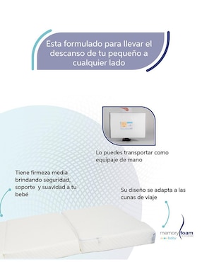 Colchón plegable Memory Foam Baby confort medio