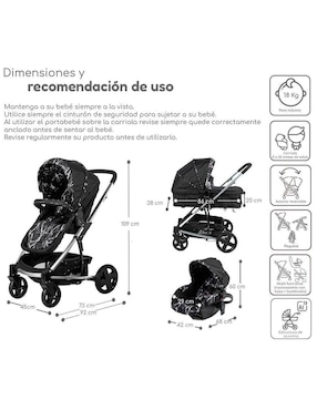 Carriola travel system D'Bebé plegable