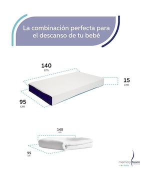Colchón para cuna Memory Foam Baby Baby Good confort medio