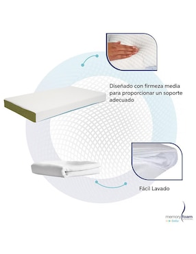 Colchón para cuna Memory Foam Baby Baby Essential confort medio