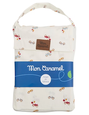Juego de sábanas de algodón Mon Caramel