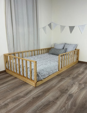 Cama baja Montessori Titi Muebles de madera pino individual