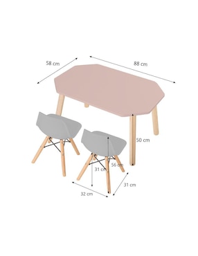 Set de mesa infantil Duduk de 3 piezas