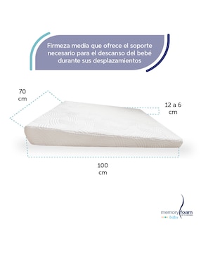 Colchón antirreflujo Memory Foam Baby confort medio