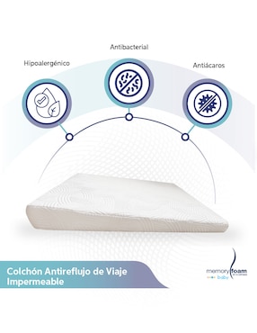 Colchón antirreflujo Memory Foam Baby confort medio