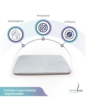 Colchón para cuna Memory foam Baby Memory foam Baby confort medio
