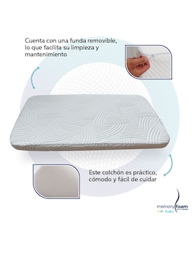 Colchón para cuna Memory foam Baby Memory foam Baby confort medio