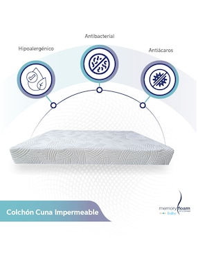 Colchón para cuna Memory Foam Baby confort medio