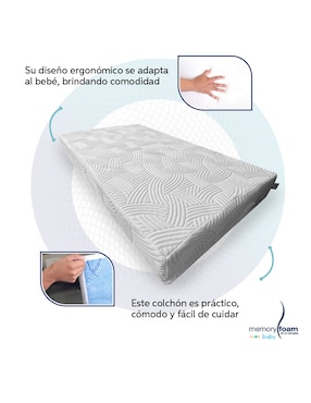 Colchón para cuna Memory Foam Baby confort medio