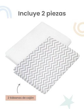Set sábanas cajón de algodón 300 hilos Nap Chevron