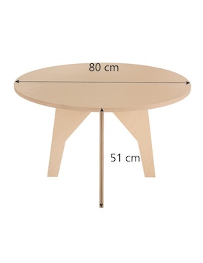 Mesa Duduk de madera abedul