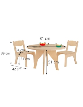 Mesa con silla armable Duduk