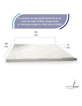 Colchón para cuna Memory Foam Baby confort medio