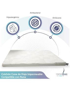 Colchón para cuna Memory Foam Baby confort medio