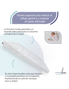 Colchón p/cuna Memory Foam Baby confort medio