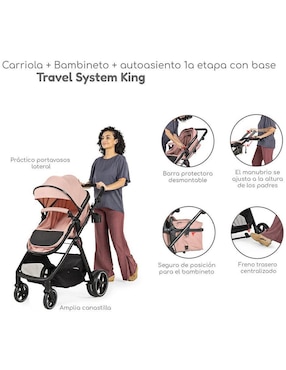 Carriola con portabebé The Baby Shop plegable