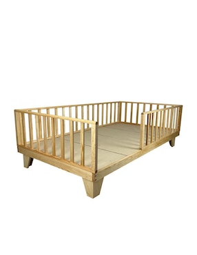 Cama baja Titi Muebles Montessori Titi Muebles de madera pino individual