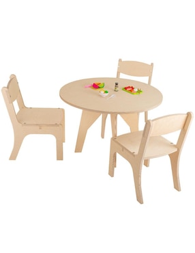 Mesa con silla armable Montessori infantil Duduk de madera