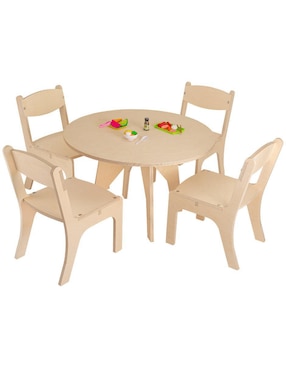 Mesa con silla armable Duduk de madera