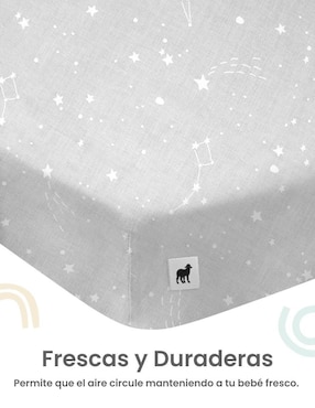 Juego de sábanas de algodón 250 hilos Nap Colecho Corral - Constelaciones