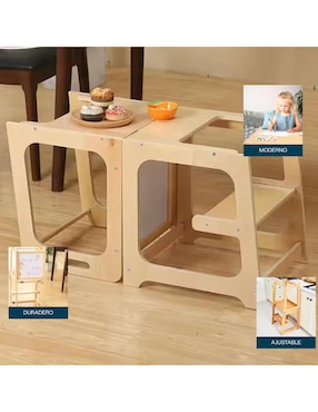 Torre de aprendizaje Montessori de madera Bluelander