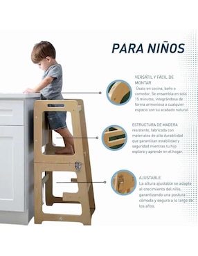 Torre de aprendizaje Montessori de madera Bluelander