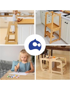 Torre de aprendizaje Montessori de madera Bluelander